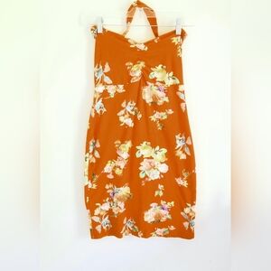 ASOS halter dress orange floral